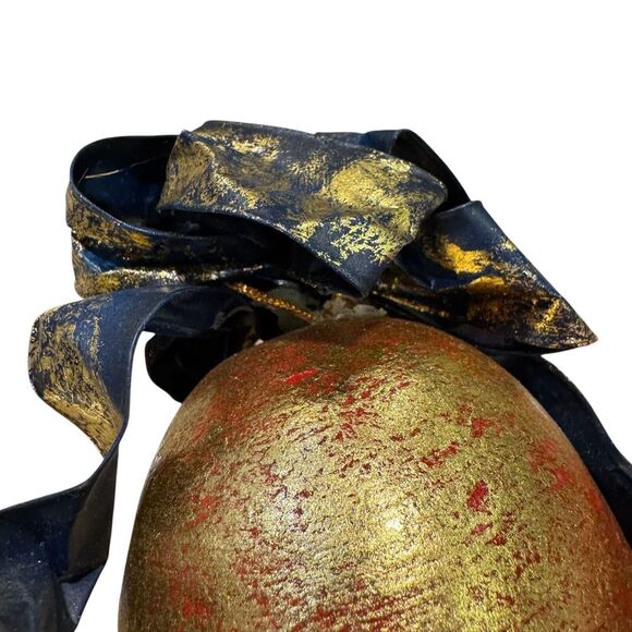 2 Vtg Department 56 Silk Road Hand Painted Paper Mache Bell Ornament Christmas - Picture 6 of 10